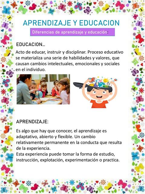 Diferencia entre Educación y Aprendizaje