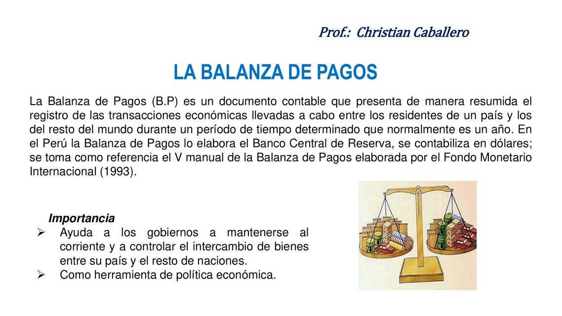 Balanza de pagos | Geraldine Samamé Gamarra | uDocz
