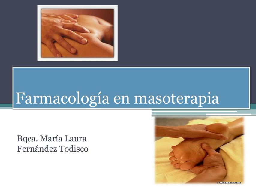 Farmacologia en Masoterapia