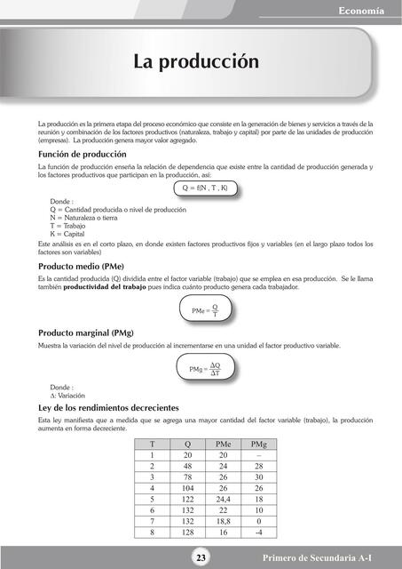 Tema 23 La Producción