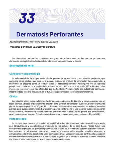 Dermatosis Perforantes