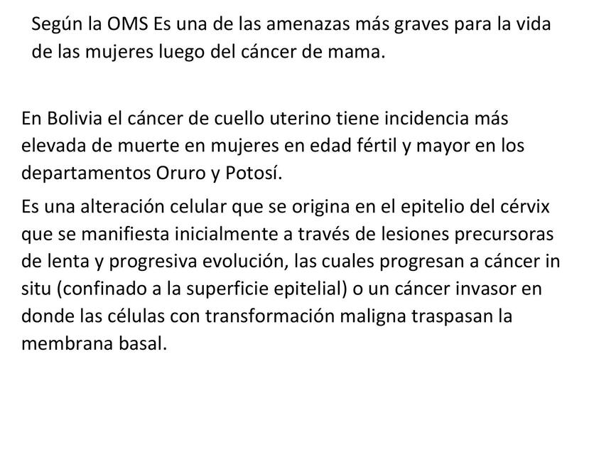 Cáncer del Cuello Uterino