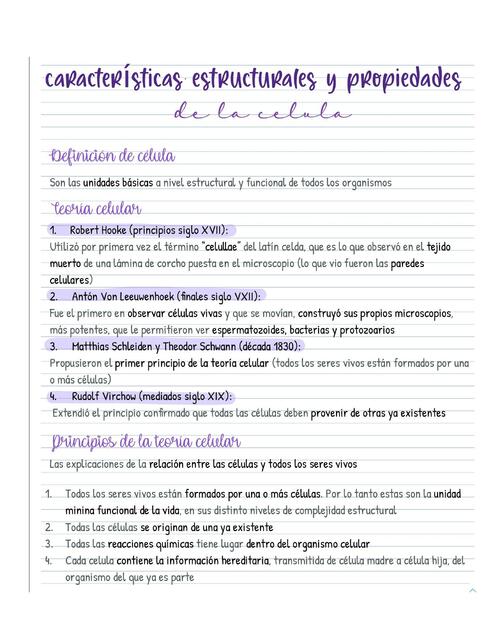 Características, Estructura y Definición de la Célula