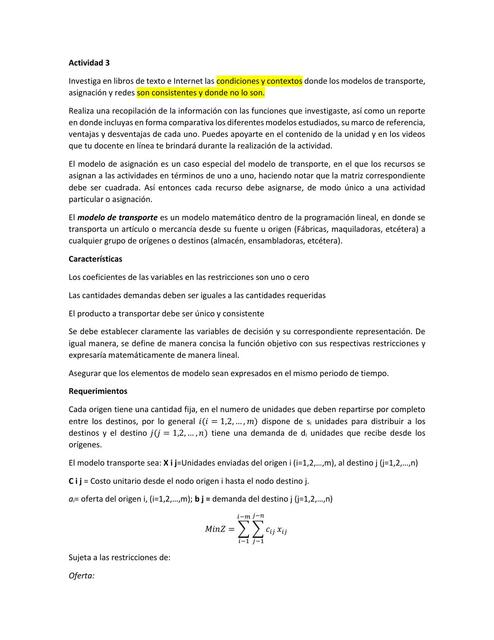 Modelos matemáticos para optimizar redes de transporte 