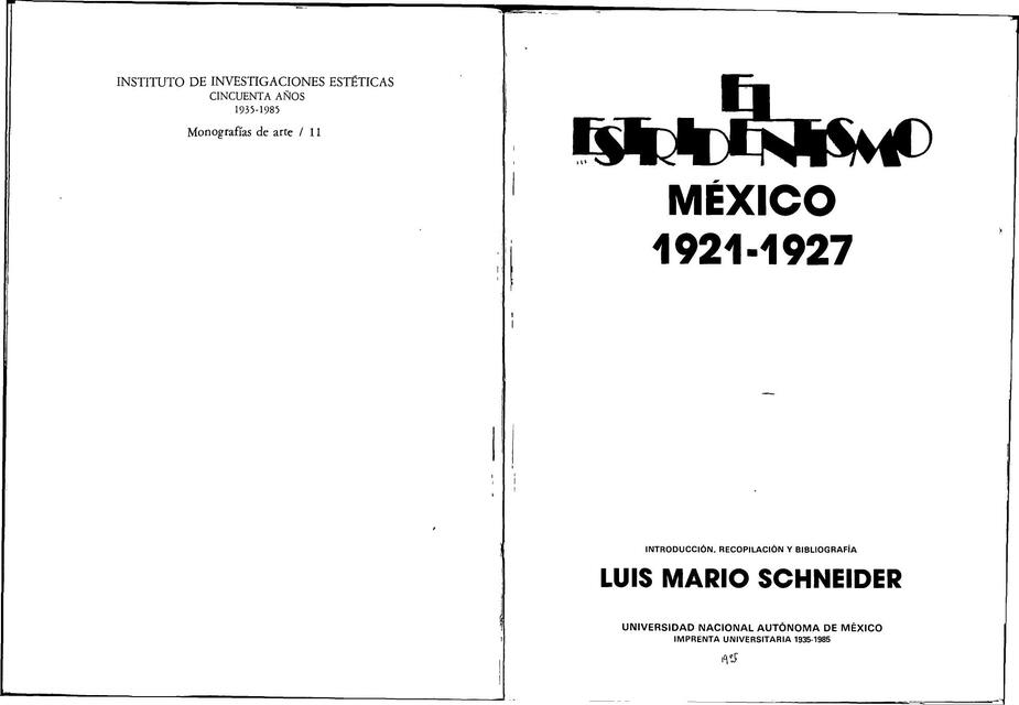 El Estridentismo México 1921 a 1927