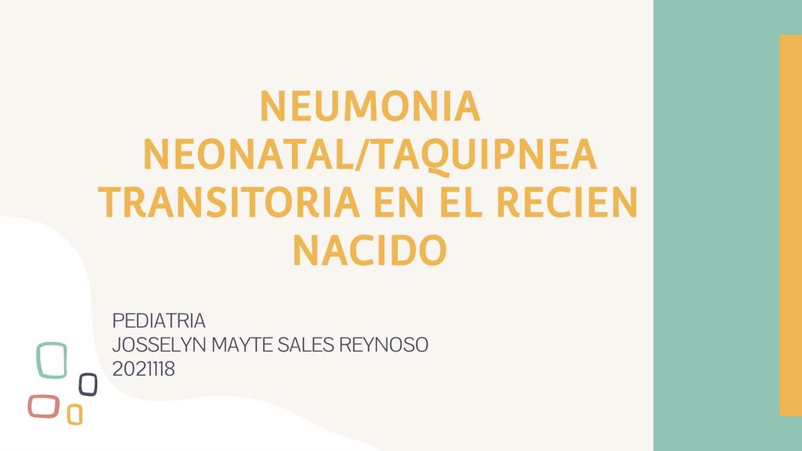 Neumonia Neonatal TTRN