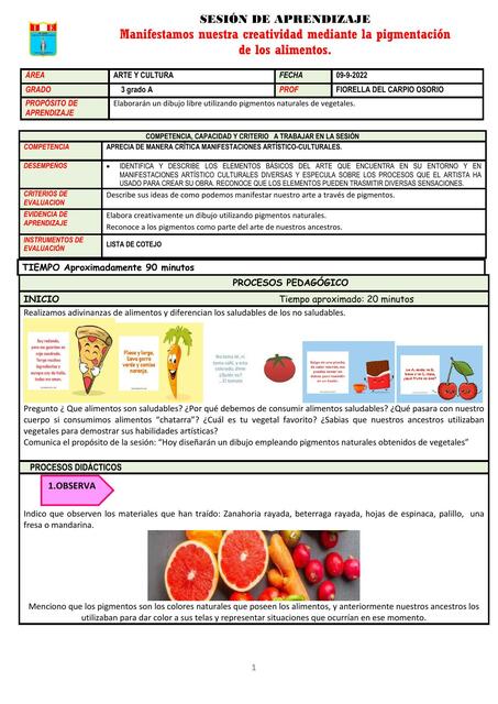 Elaborarán un dibujo libre utilizando pigmentos naturales de vegetales. 