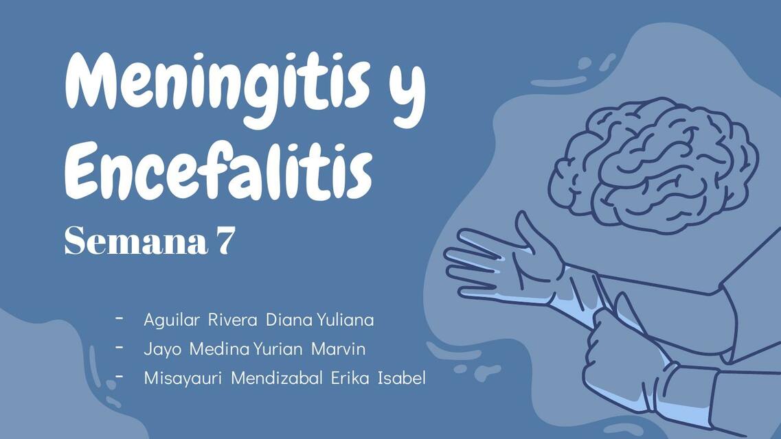 Meningitis y Encefalitis