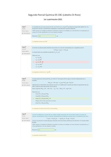 Segundo Parcial Química 