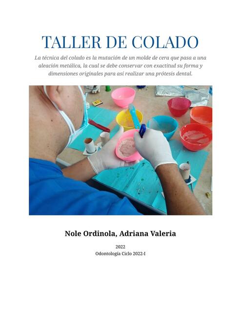 Taller de Colado