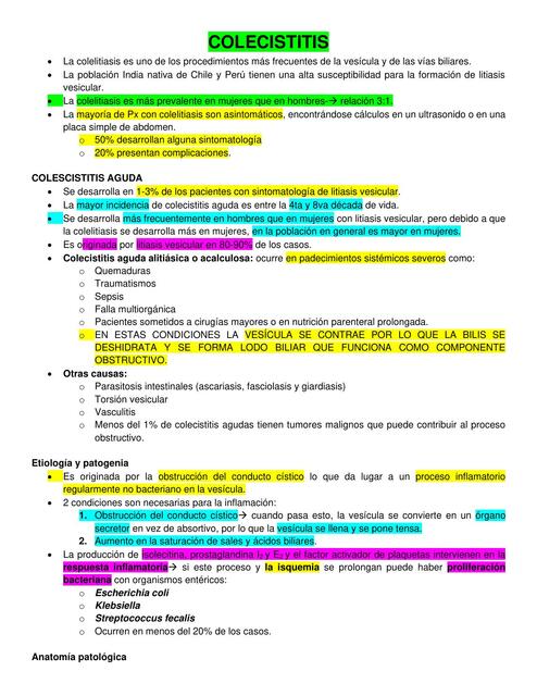 Colecistitis Y Coledocolitiasis Sof A Saucedo Udocz