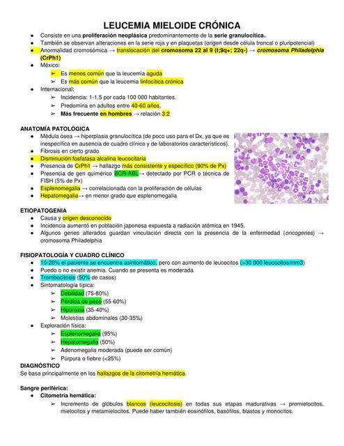 LEUCEMIA MIELOIDE CRÓNICA