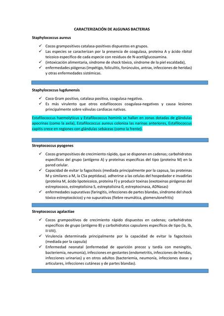 Caracterización de Bacterias 