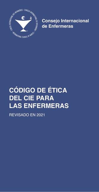 Nuevo código de ética del CIE par enfermería