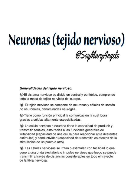 Neuronas (Tejido nervioso)