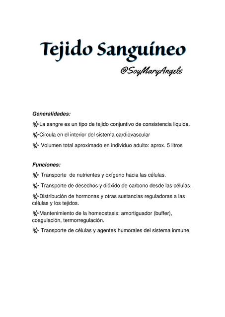 Tejido Sanguíneo 