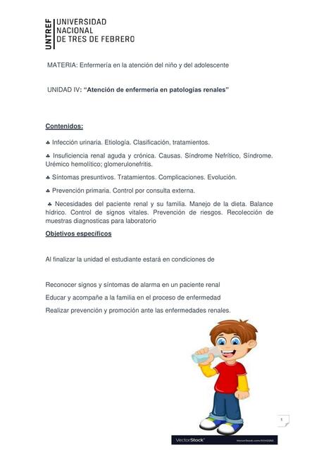 Atención de enfermería en patologías renales