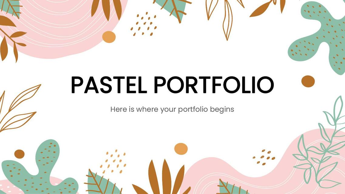 Pastel Portfolio by Slidesgo