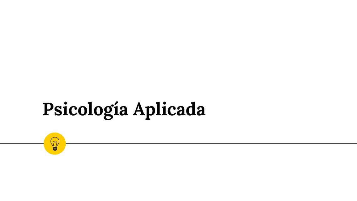 Psicología Aplicada