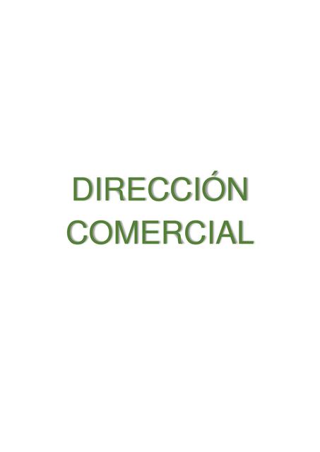 APUNTES DIRECCION COMERCIAL