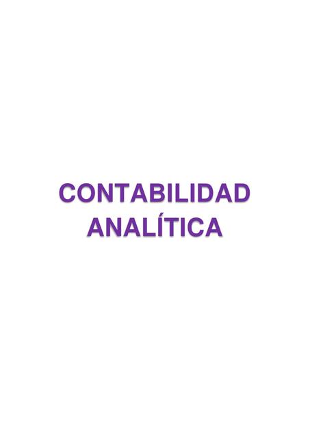 APUNTES CONTABILIDAD ANALÍTICA