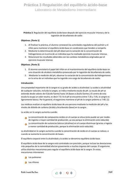 Regulación del Equilibrio Ácido Base 