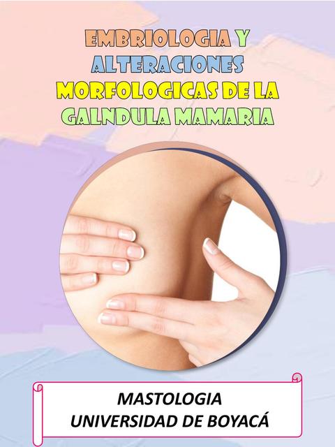 Embriología y Alteraciones Morfológicas de las Glándulas Mamarias