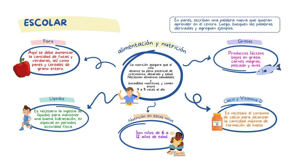 Mapa conceptual: Alimentación y Nutrición en Escolar | uDocz