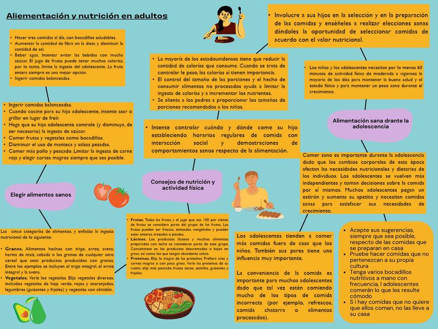 Mapa conceptual: Alimentación y Nutrición en Adultos | uDocz