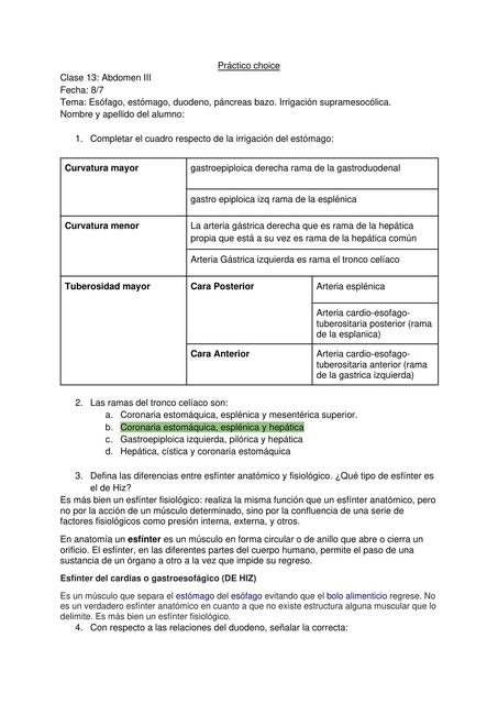 Tarea Anatomia abdomen iii