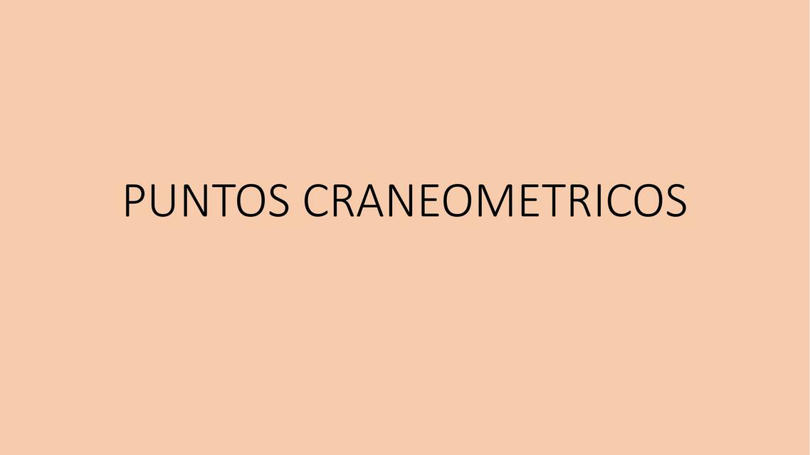 Resumen de anatomía puntos craneométricos