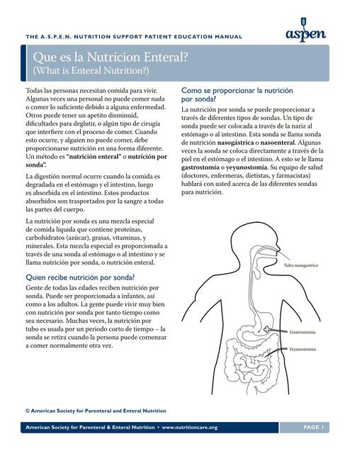 Nutrición Enteral 