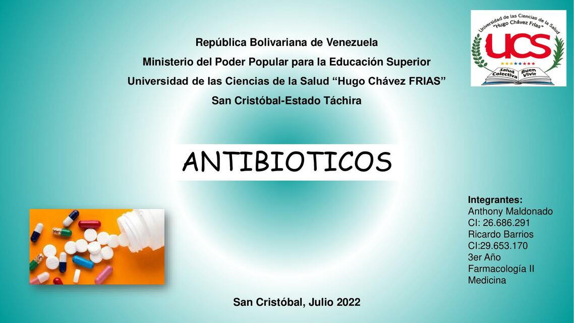 Antibióticos - Anthony Maldonado