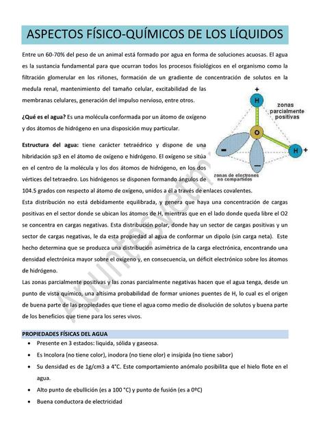 Aspectos fisico quimicos del agua