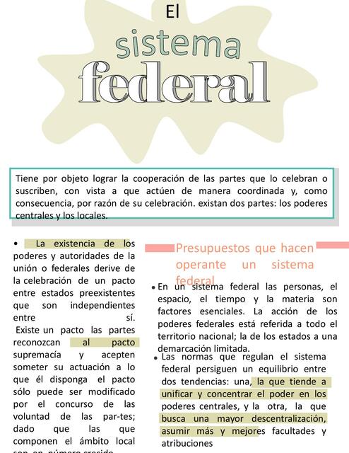 Apunte de clase - El sistema federal