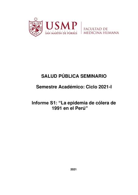 La epidemia de cólera de 1991 en el Perú