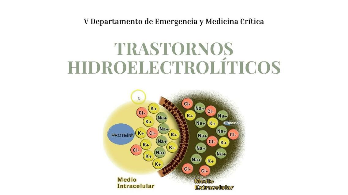 Trastornos Hidroelectrolíticos 