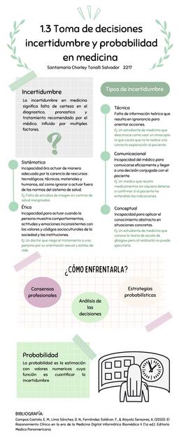 Toma de decisiones incertidumbre y probabilidad en medicina - Resumen ...
