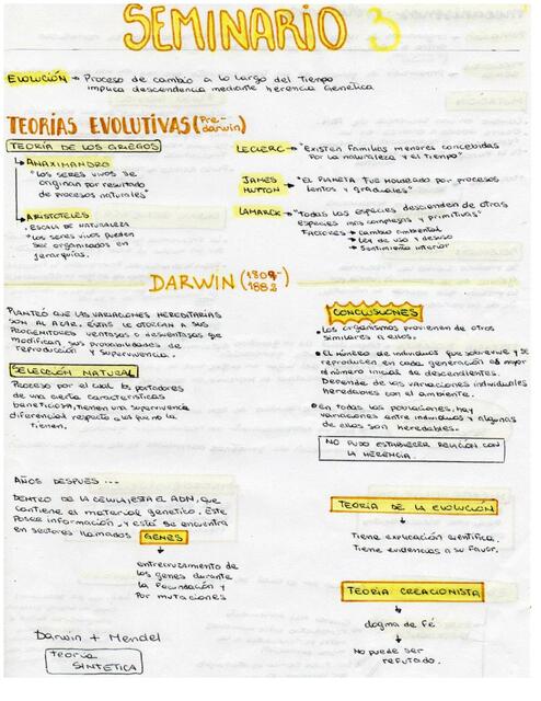 Resumen Seminarios Introducción a la Biología Celular