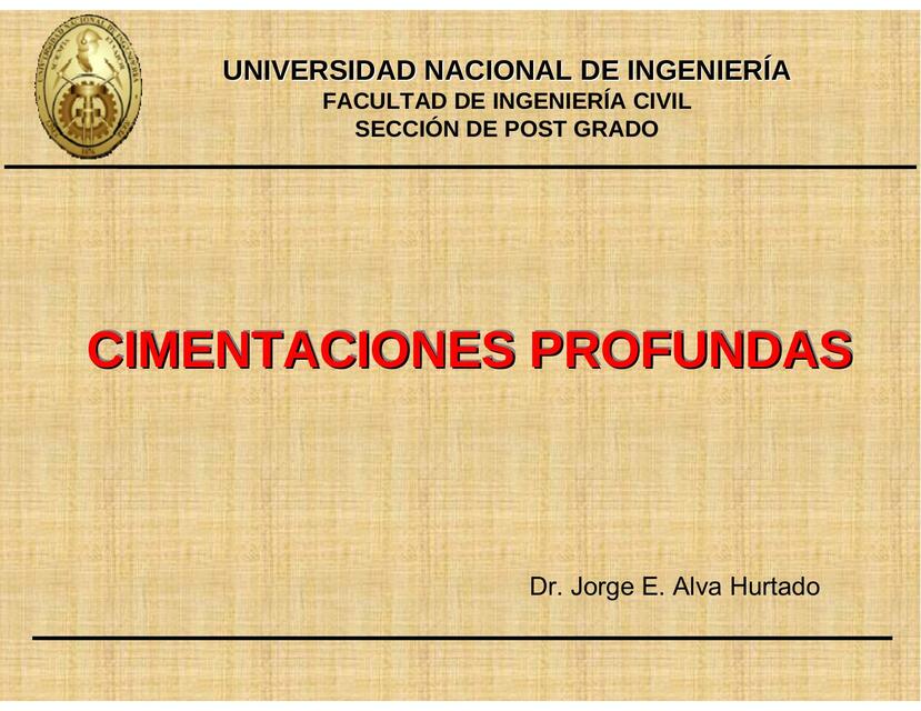Cimentaciones Profundas LUIS MAMANI uDocz