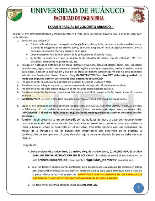 Examen de Concreto Armado