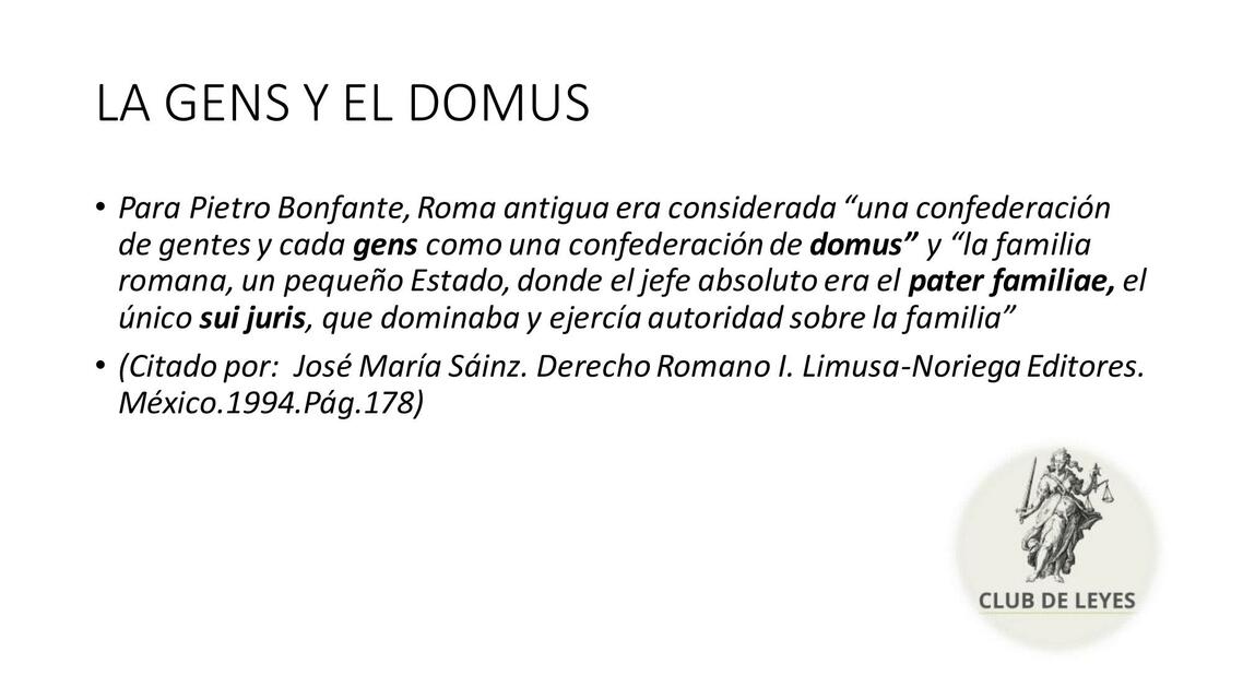 La gens y el domus Club de leyes uDocz