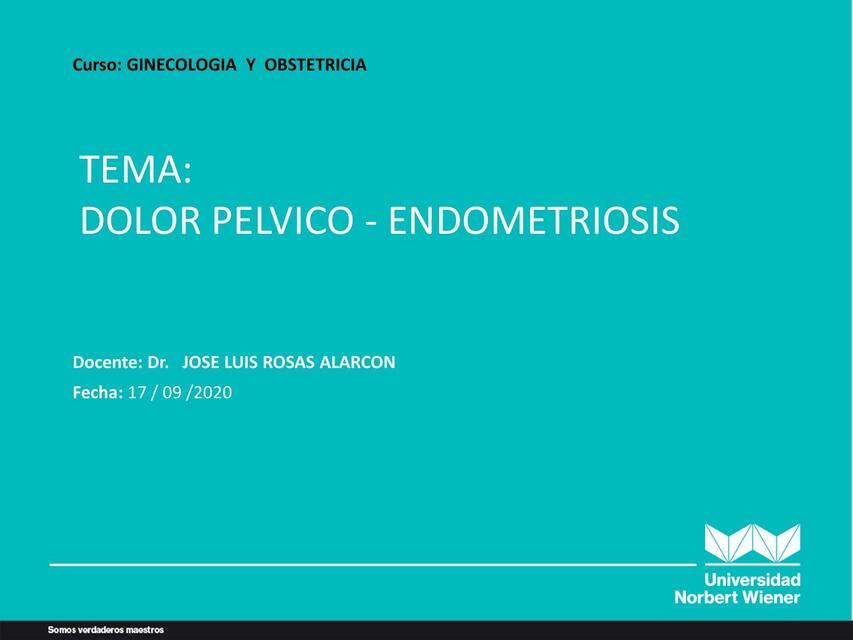 Dolor Pélvico- Endometriosis 