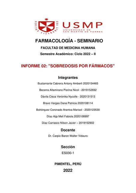 Informe 02 Farmacología Sem