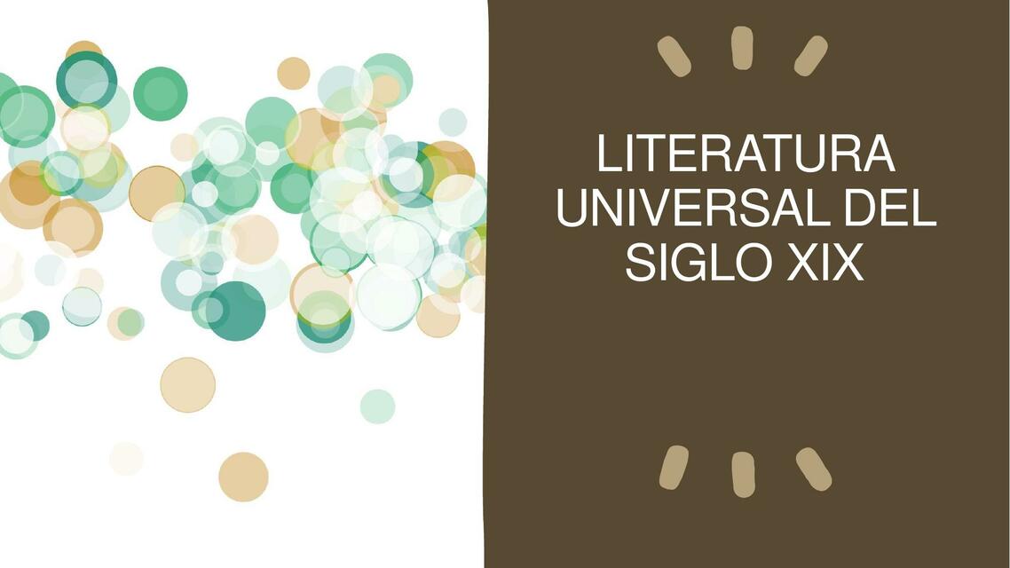 Literatura Universal de Siglo XIX