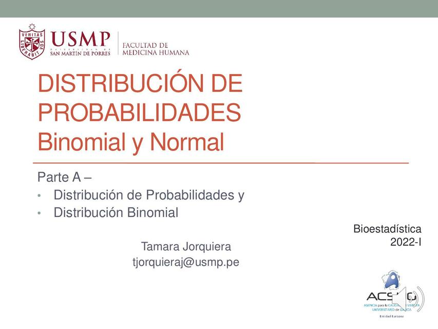 Distribución de Probabilidades- Binomial y Normal 