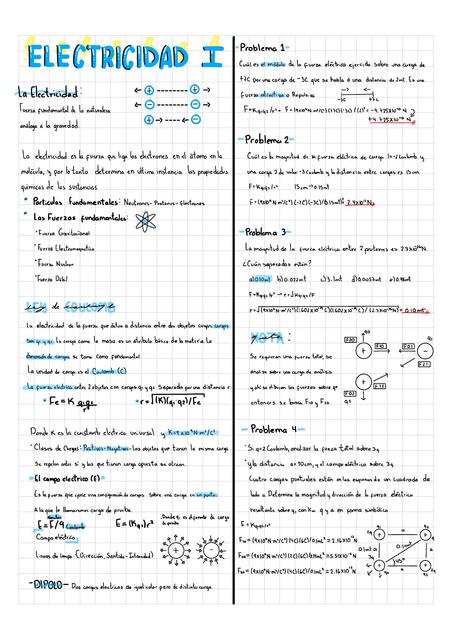 Ejercicios con Respuestas de Electricidad I 