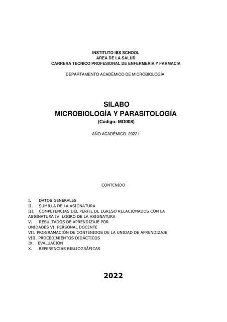 Parasitología y Microbiología 