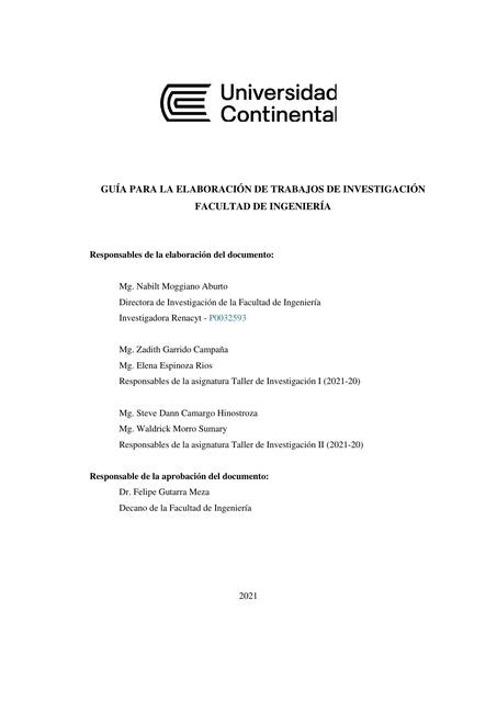 Guía para la Elaboración de Trabajos de Investigación 