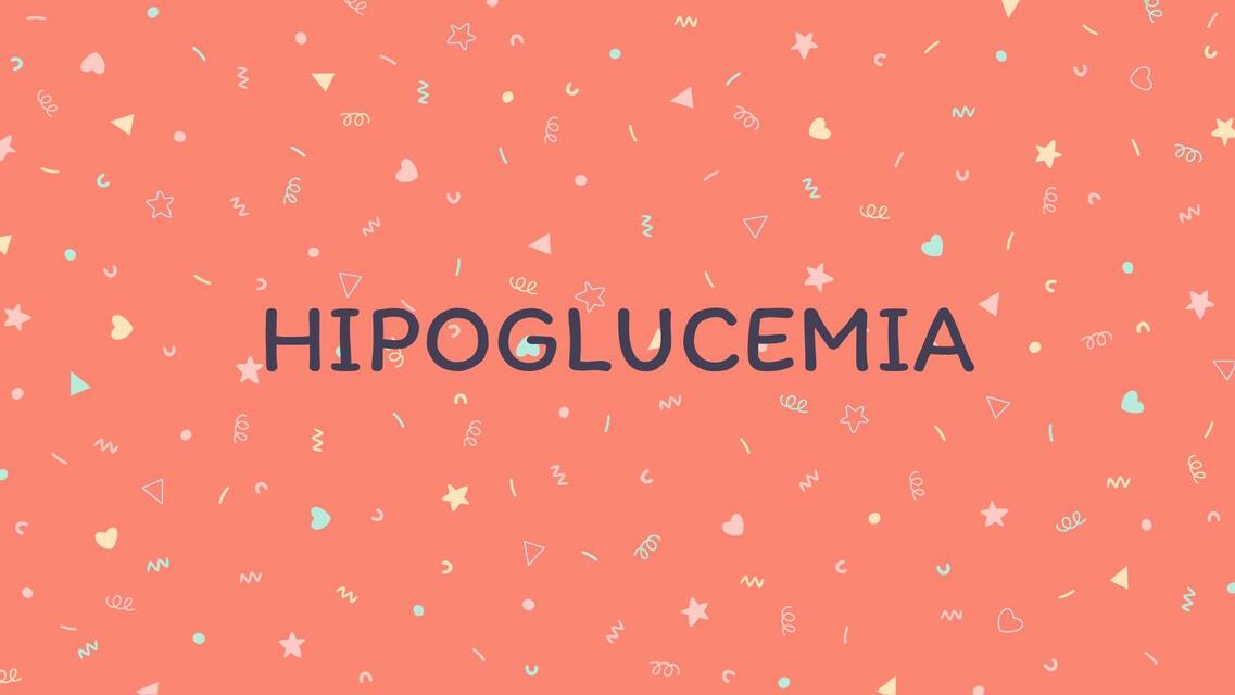 Hipoglucemia